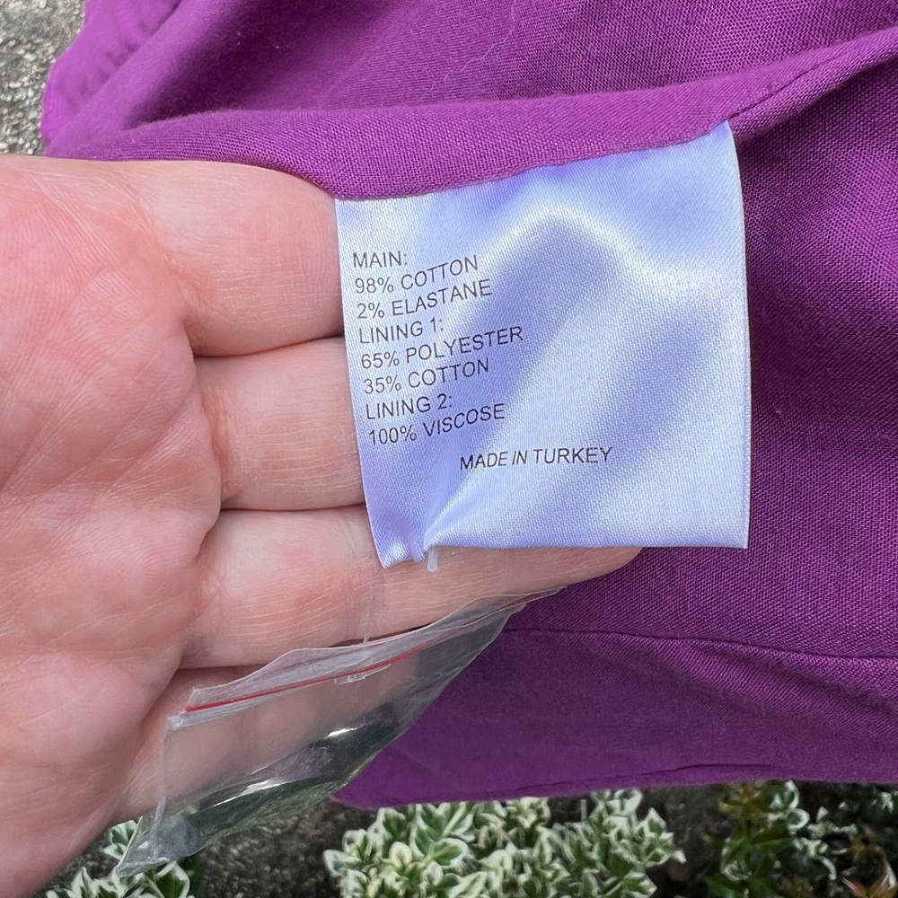 Karen Millen Purple Fit &Flare Trench Coat UK12 US8 fits US 4-6 - Picture 14 of 16